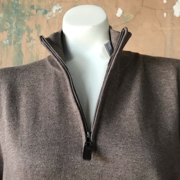 Jos A Banks NWT Large Brown Sweater LARP - Picture 1 of 4